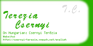 terezia csernyi business card